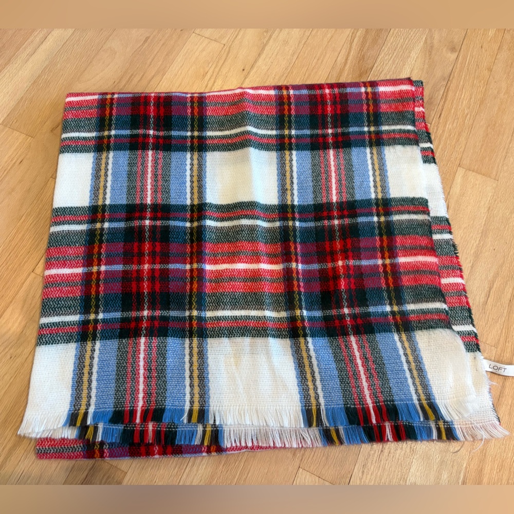 LOFT Plaid Blanket Scarf